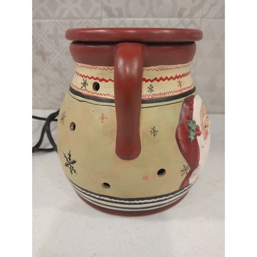 LANG Vintage Christmas Santa Electric Wax Melt Warmer Bean Pot Kimberly Poloson